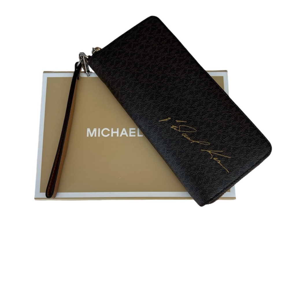 Michael Kors Brown Wallet with Gold Accents